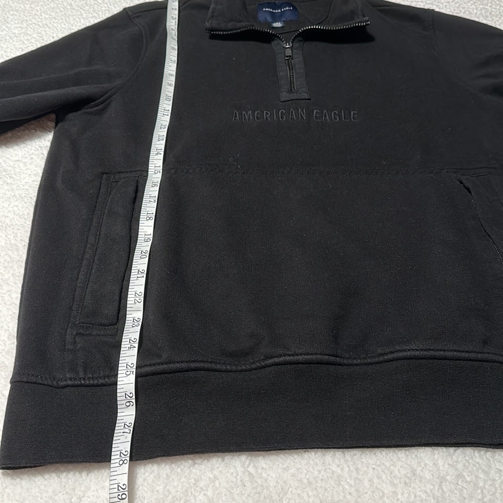 American Eagle Men’s Black Quarter Zip Pullover, EUC, Size Large - Picture 7 of 11